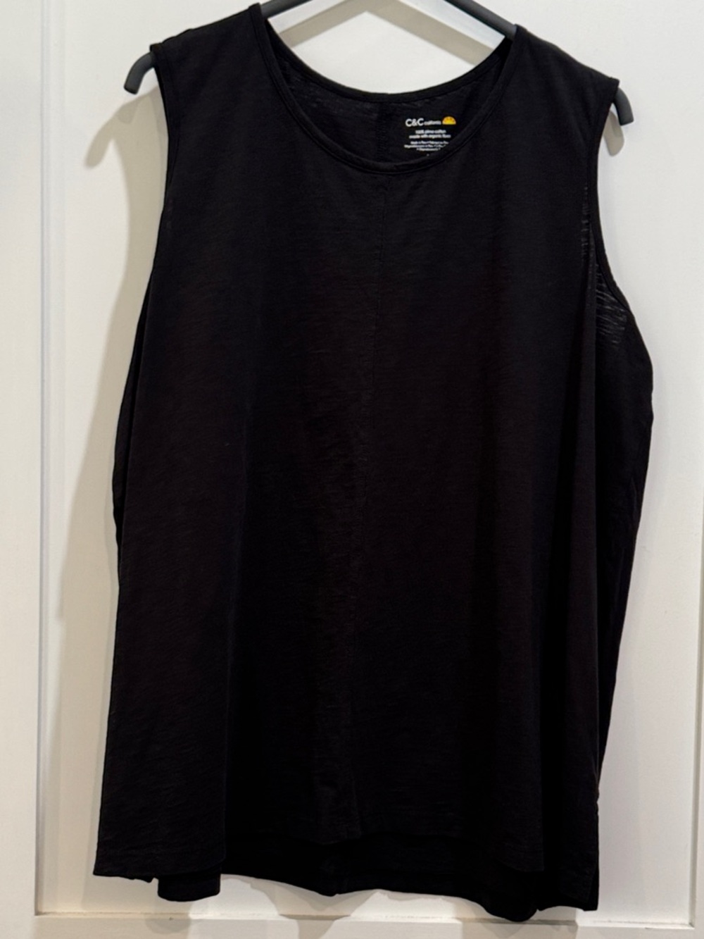 C&C California 3X wm’s Black Scoop Neck A-Line Tank